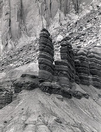 Hoodoos Capitol Reef National Park B&W